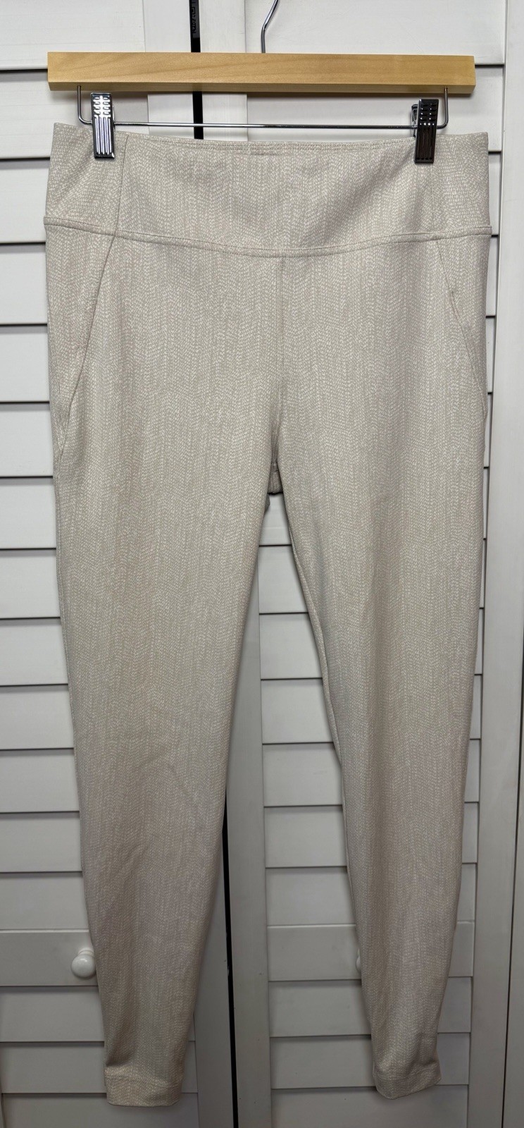 Athleta Delancey Skyline Herringbone Tight Leggings Ankle Zip Size Medium