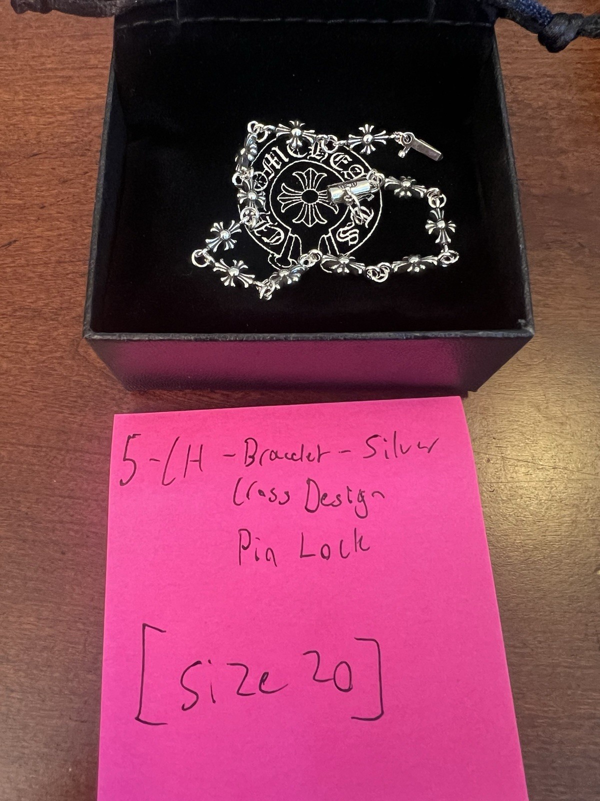 Authentic Chrome Hearts Tiny E Bracelet 1999 925 … - image 6