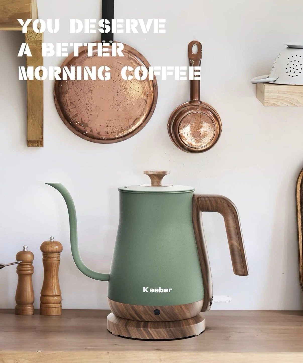 Gooseneck Electric Kettle, Electric Tea Kettle Stainless Steel, Pour over ket...