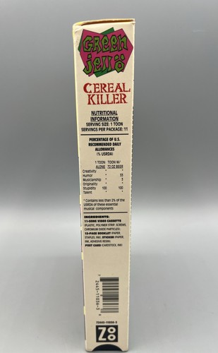 Green Jello Cereal Killer Music Video Cassette Album VHS Tape 1992 Rare Vintage - Picture 4 of 5