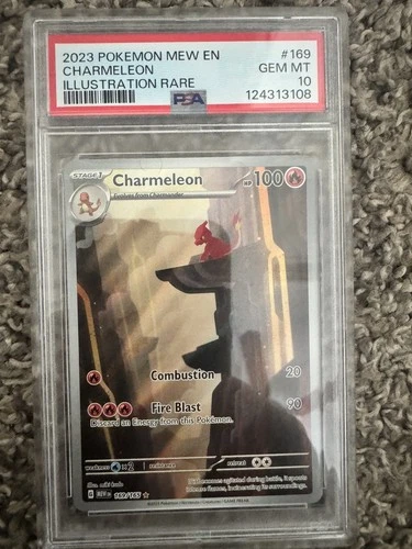 Charmeleon 2023 Pokemon SV 151 MEW EN #169 Illustration Rare PSA 10