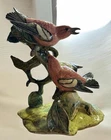 RARE Stangl Pottery Bird #3754 Double White Wing Crossbill Figurine Glazed