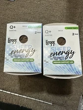 4 Pair L’eggs Sheer Energy Sheer To Waist Suntan Pantyhose Q+