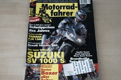 4) Motorradfahrer 03/2003 - Triumph Street Triple LS - Benelli Tornado 900 Limi