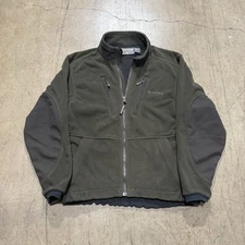 Simms Fishing Jacket Fleece Full Zip Gore Wind Stopper Green Men’s Size Small