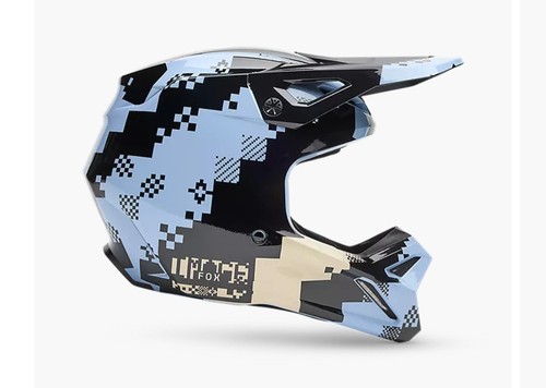 Casco Fox Racing V1 Azul Pizarra Claro Imagen Digi Suciedad Todoterreno MX Talla S M L XL - Imagen 1 de 16