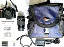 Nikon D50 DSLR kit w/35-70mm f/2.8AF Nikkor lens  bag  charger ready-to-shoot