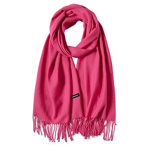  Women's Scarf Pashmina Shawls and Wraps for Evening Dresses Travel Solid Rose