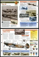 YAK-9 #49 Other WWII Aircraft Of The World Fold-Out Card