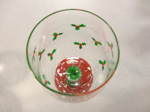 Vajilla de bar de vidrio de agua de vino con tallo decorada caprichosa diseño único nueva con etiquetas QUERIDO SAN - Imagen 2 de 4