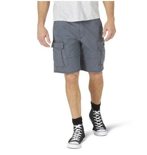 Wrangler Men's and Big Mens 10 inch Relaxed Fit Cargo Shorts Size 46 Pewter  Grey | eBay