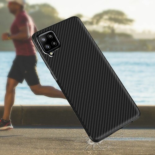 Cover Samsung Galaxy A42 5G Custodia Anti Scivolo Silicone Fibra di Carbonio - Foto 3 di 4
