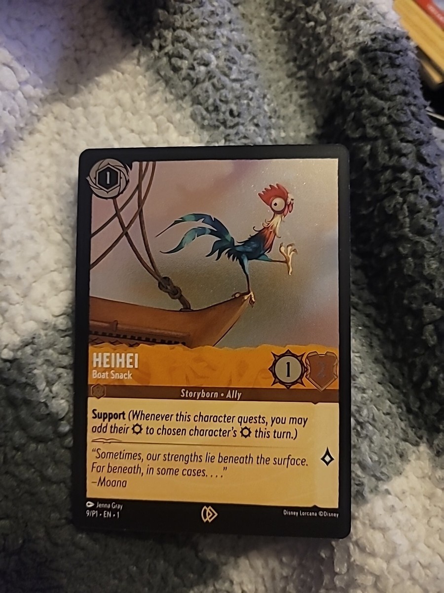 Heihei, Boat Snack Promo Foil - EN1 9/P1 - NM - Disney Lorcana TCG Heihei, Boat Snack Promo Foil - EN1 9/P1 - NM - Disney Lorcana TCG