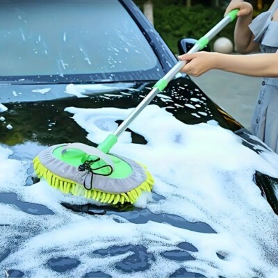 LEIBOO Car Cleaning Brush Detailing Adjustable Super Absorbent Car Wash Brush Te