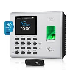 NGTeco K4 Time Clock Punch in & Out for Employees Small Business