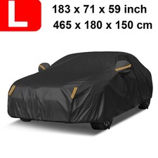 190T Autoabdeckung SUV Vollgarage Staub Schutzhülle KFZPKW Schwarz 465*180*150cm