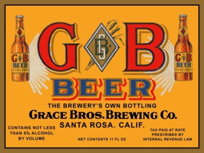 Grace Brothers Beer of Santa Rosa, CA NEW METAL SIGN: 9'' x 12'' - Free Shipping