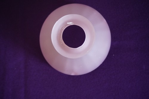 Pink satin frosted glass 2 piece fairy lamp tea light votive candle holder - Picture 5 of 17
