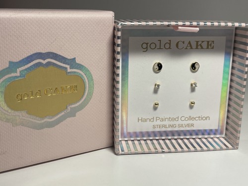 3-Pairs New gold CAKE Hand Painted 