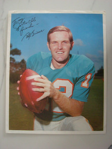 Bob Griese HOF Signed Miami Dolphins 8x10 Color