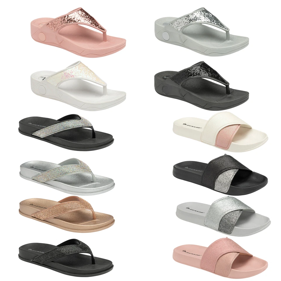 DUNLOP WOMEN FLIP FLOPS SANDALS LADIES TOE POST BEACH SUMMER SHOES COMFY SLIPPER
