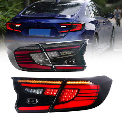 LED Tail Lights Assembly For 2018-2022 Honda Accord Rear Lamps Right + Left Pair