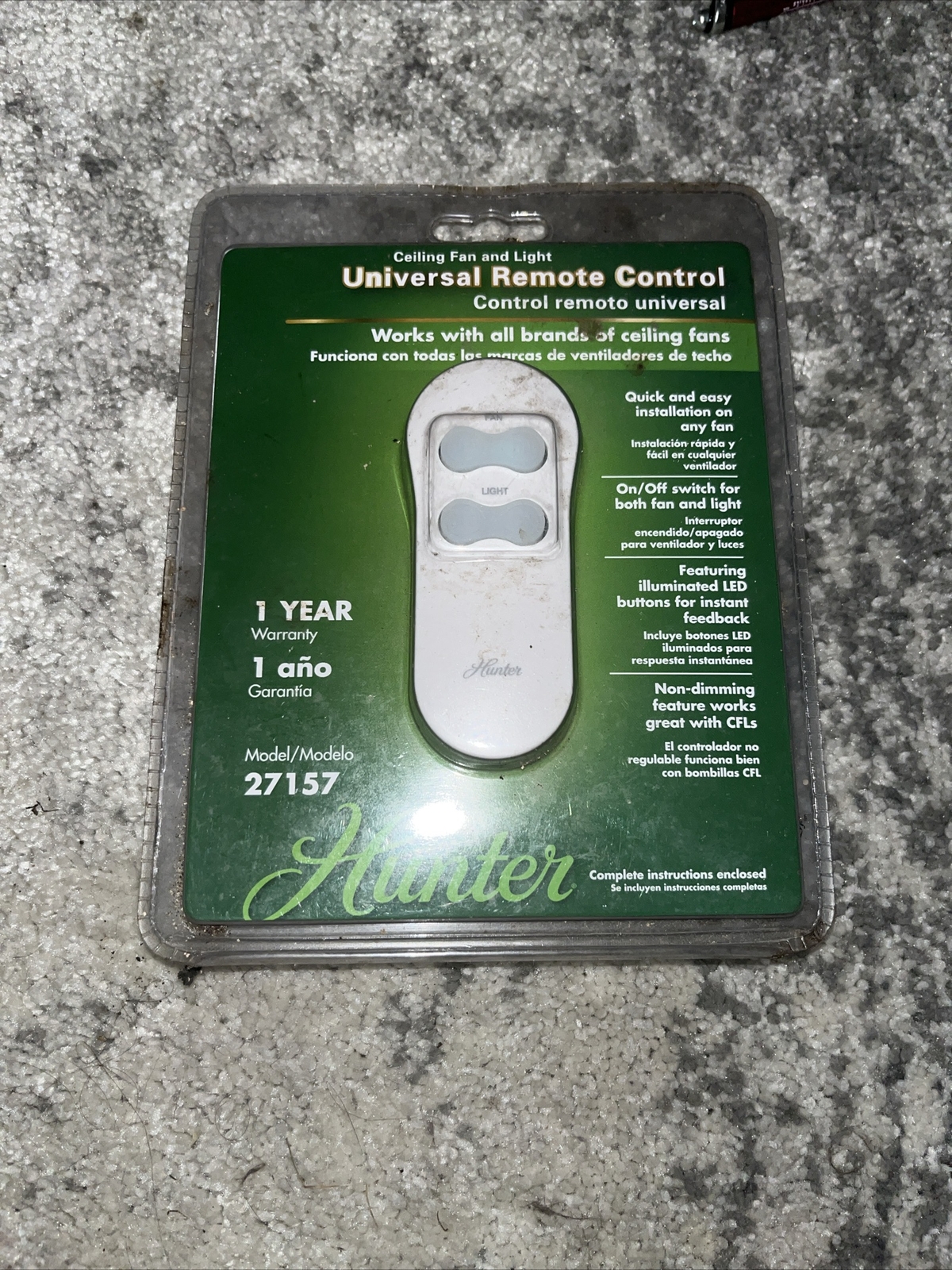 Hunter Ceiling Fan & Light Universal Control NO REMOTE Module 27157