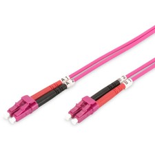 1M OM4 50/125 LC-LC DLX 2.8mm FIBRE OPTIC CABLE - VIOLET