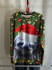 Giant Sloth Ugly Holiday Christmas SWEATER XL Extra Large