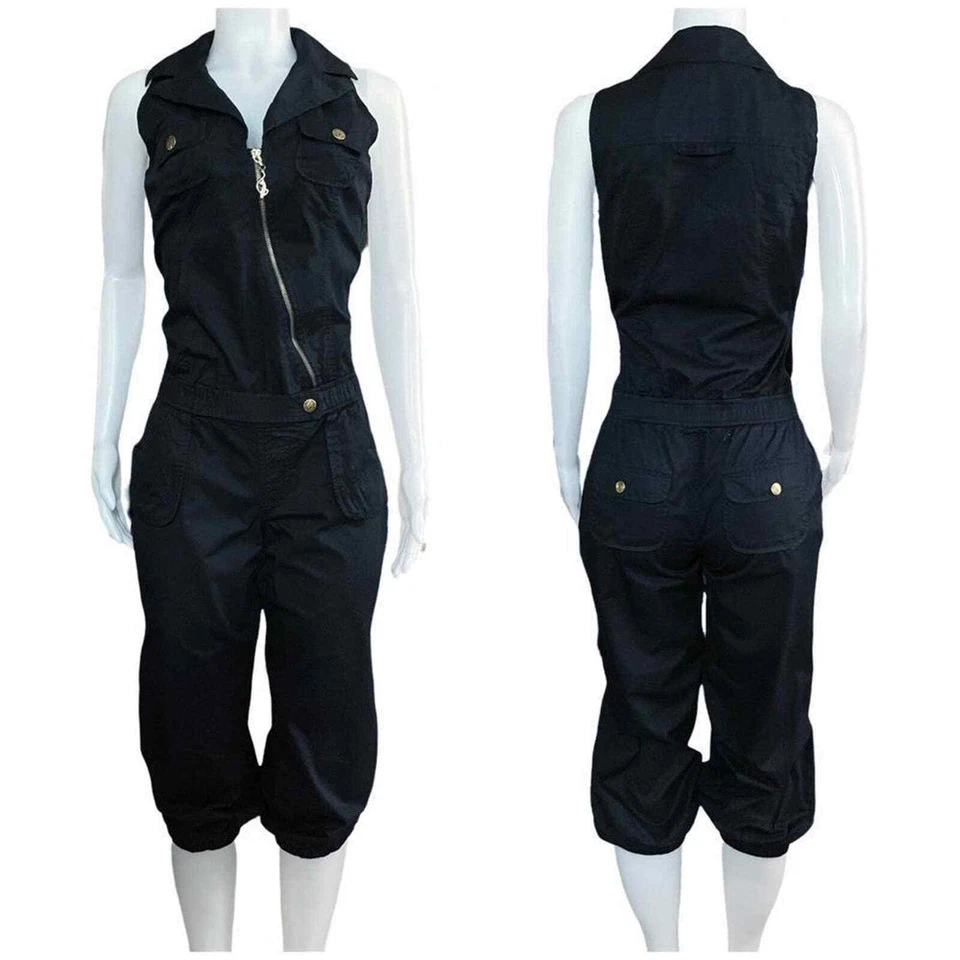 Mono capri vintage Baby Phat negro sin mangas Foto 2 de 4