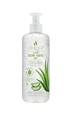 DERORA Vitamins 100% Pure Organic Aloe Vera Gel Calming Nourishing 500 ml NEW