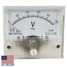 1PCS AC 0-100V Analog Panel Volt Voltage Meter Voltmeter Gauge