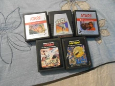 Lot of 5 Atari 2600 Games space invaders, berzerk, combat, pac man & centipede