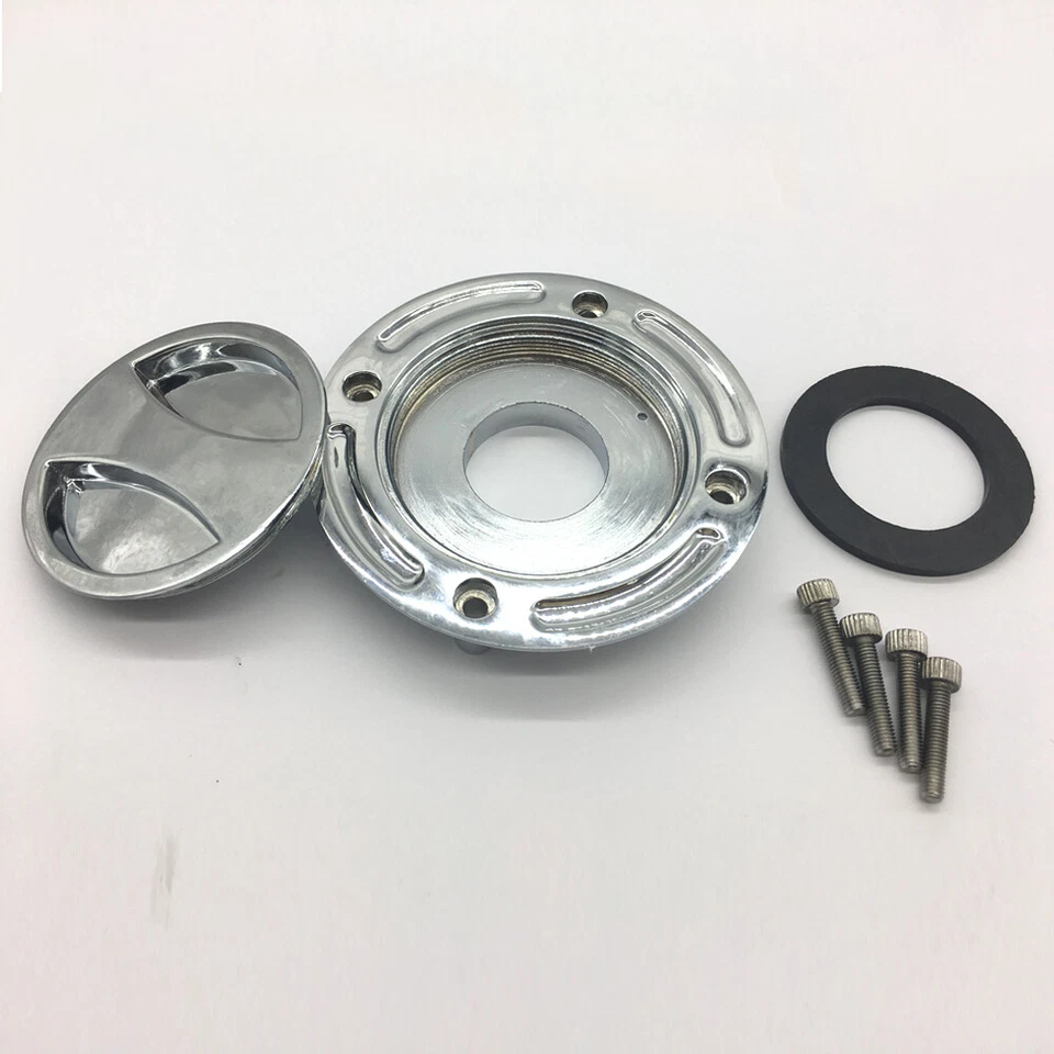 Chrom Fuel Tank Gas Cap For Suzuki GSXR600 GSXR750 1997-2003 GSXR1000 2001-2002 - Image 3 of 4