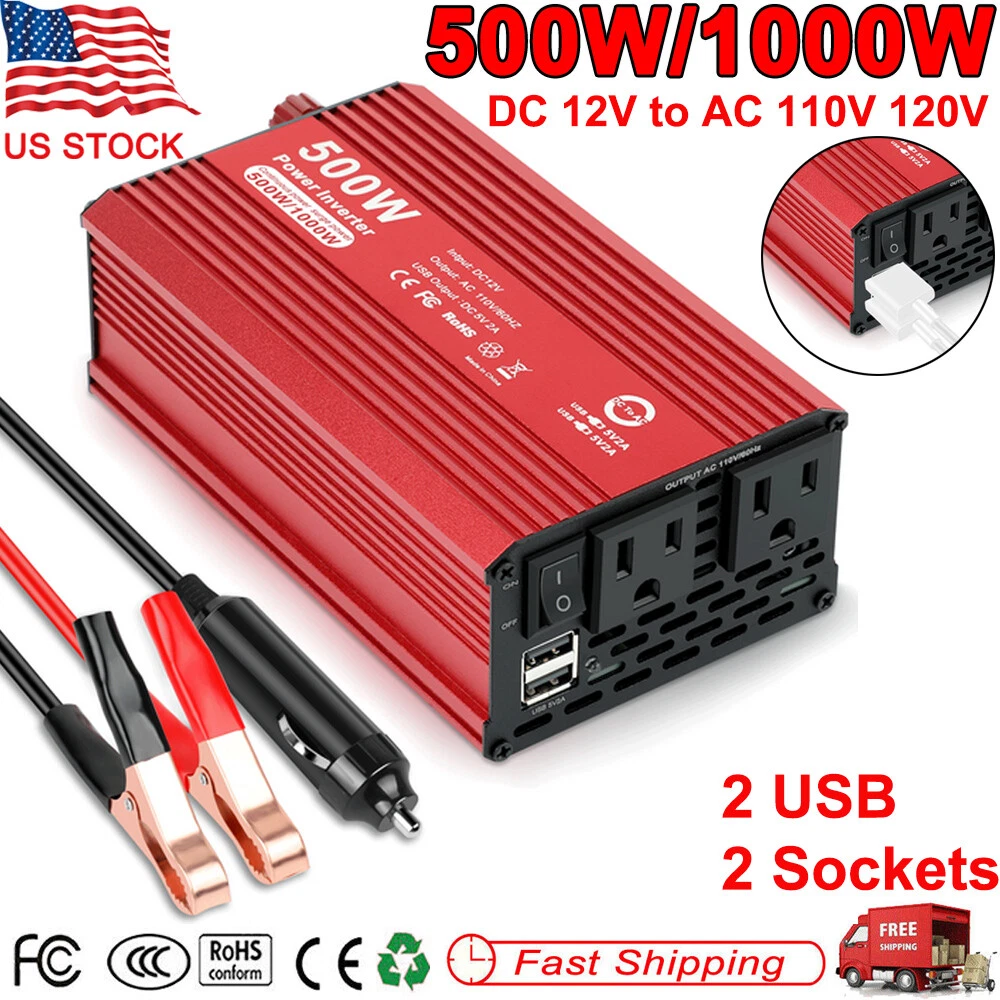 NOVOPAL 500W Onda Sinusoidale Pura Power Inverter DC 12v In AC 220v Con Display LCD Intelligente - Foto 3