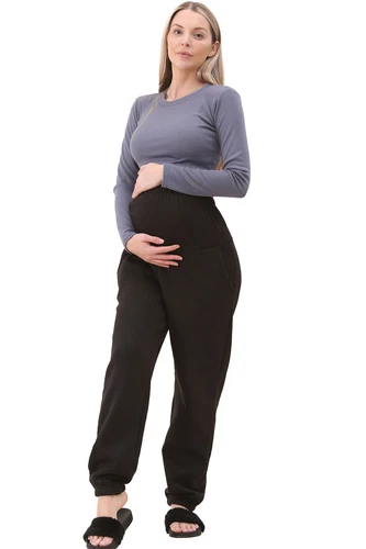 New Women Fleec High Waist Legging Pregnant Belly Support Maternity Trousers top - Picture 15 of 25