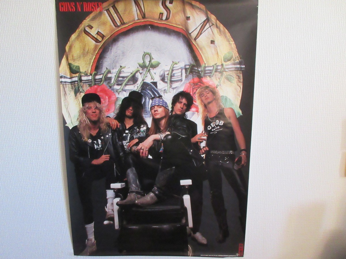 Guns n' Roses Japan Promo Poster by Warner Pioneer in Late 80's