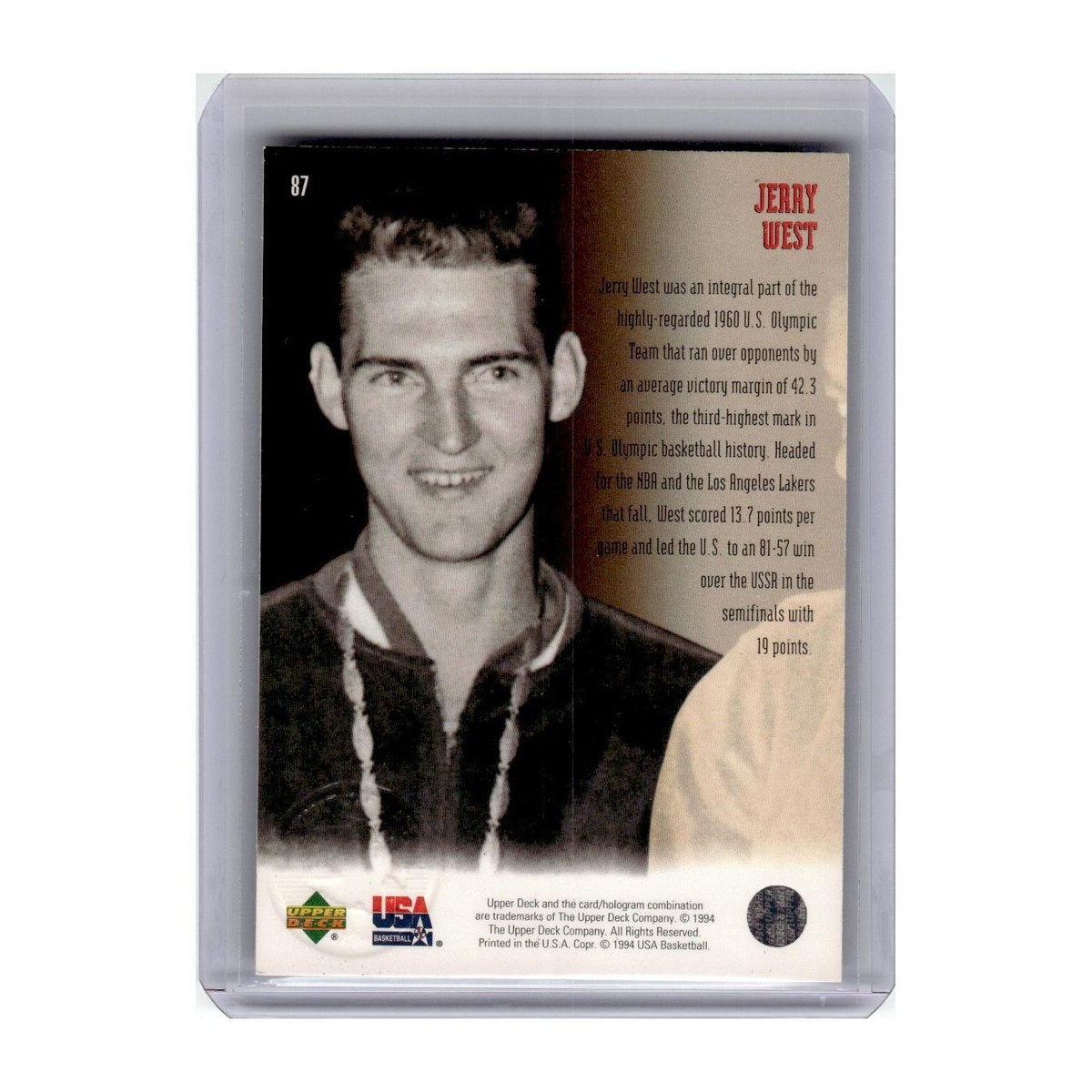 1994 Upper Deck USA All Time Greats Jerry West #87 | eBay