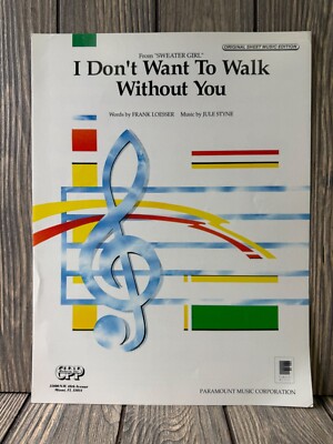 Vintage 1941 Sheet Music ''I Dont Want To Walk Without You''