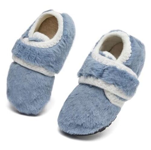 Boys Girls Toddler Slippers Warm House Shoes Kids Baby 9-9.5 Toddler Blue