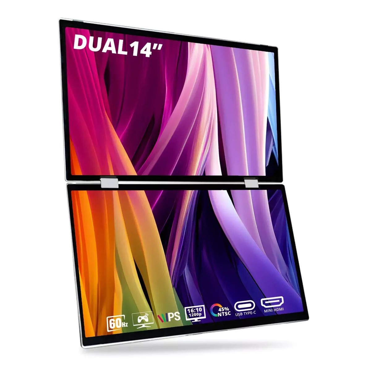 Open boxed Lepow D14S portable Dual View Monitor 14