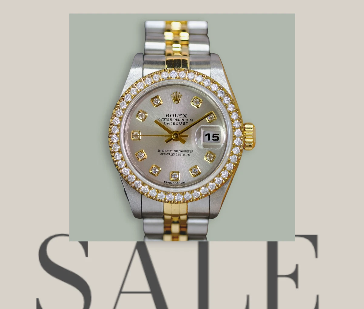 Datejust Lady 26 - Steel and Yellow Gold - 12 Diamond Bezel