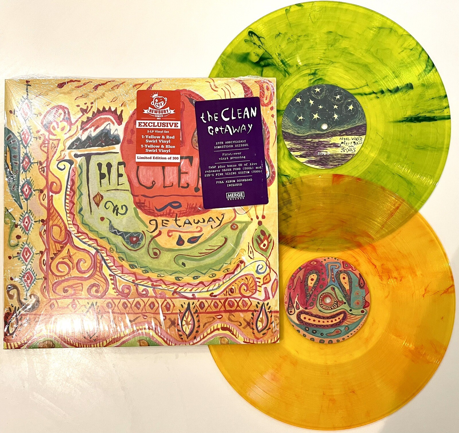 The Clean - Getaway - Limited /300 Double Coloured Vinyl LP + Live CD New MINT