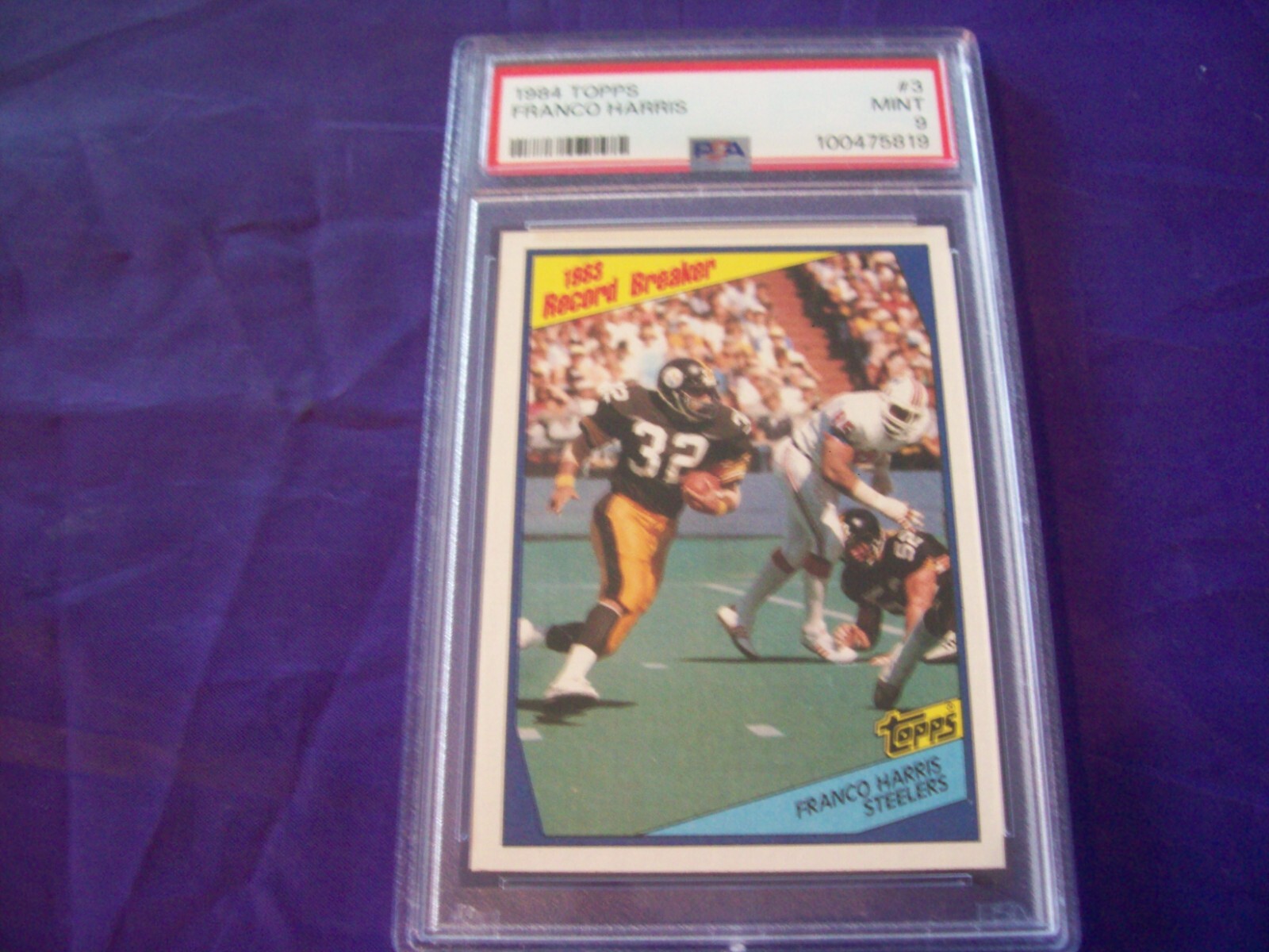 1984 TOPPS FOOTBALL #3 FRANCO HARRIS (STEELERS) PSA 9