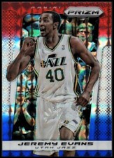 2013-14 Panini Prizm Prizms Red White and Blue Mosaic #183 Jeremy Evans - NM-MT