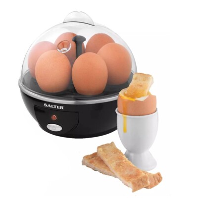 SALTER Eierkocher EK2783 elektrisches Kochgestell für bis zu 6 Eier, für Soft Medium