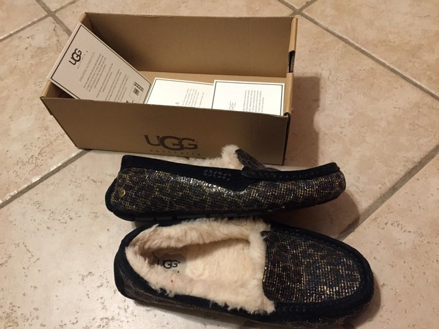 womens sequin moccasin slippers