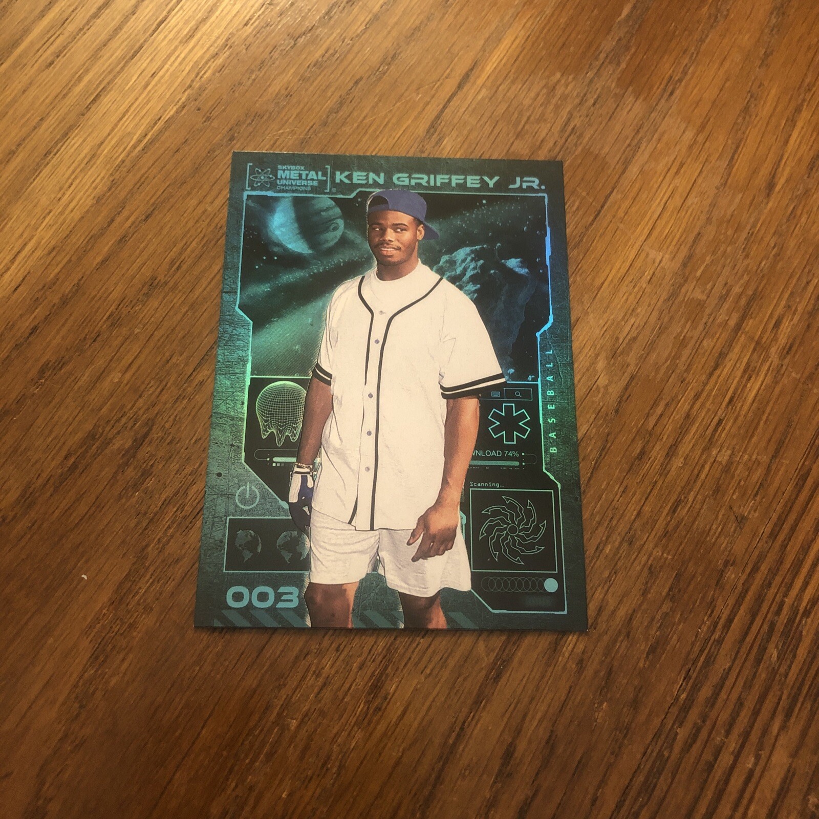 ken griffey jr 2023 Metal Universe Champions Aqua Parallel #3