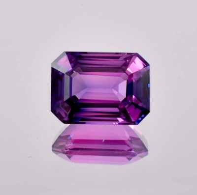 8x12 MM Natural Purple-Gray Ceylon Musgravite Emerald Cut Loose Gem Certified