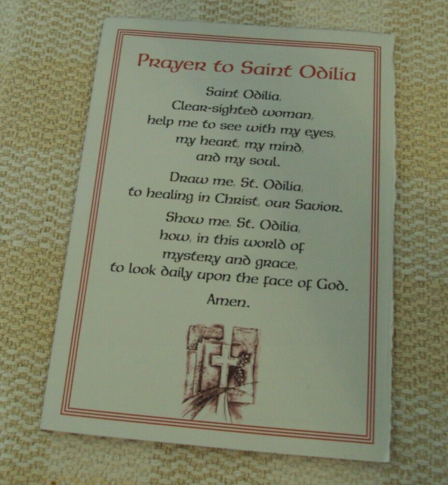 PRAYER TO SAINT ODILIA LARGE PRAYER CARD PICTURE 5X7 REG eBay